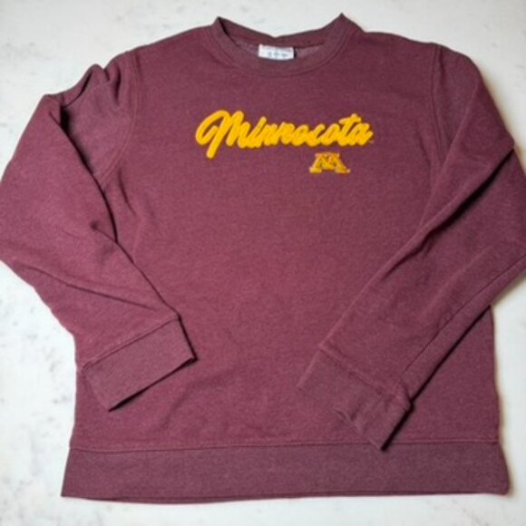 Champion Tops - Champion‎ Minnesota Golden Gophers Sweatshirt Maroon Fleece Crewneck L